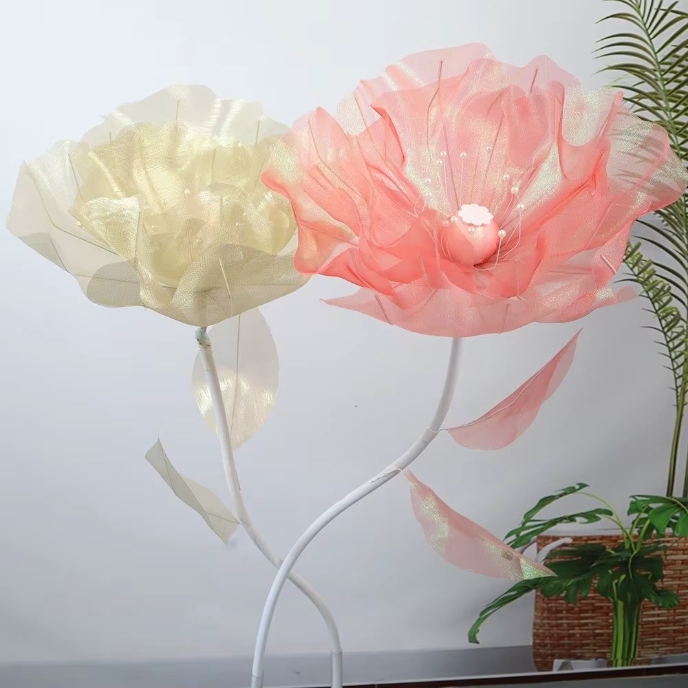 Fleur artificielle 3D en gaze de 50 cm