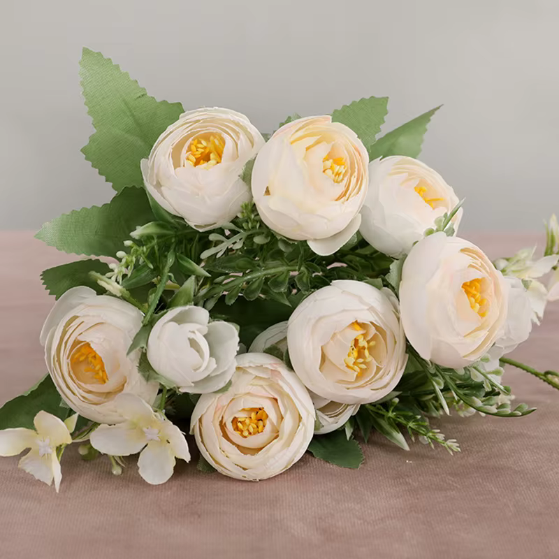 Vases de roses à thé multicolores pour décoration de maison
