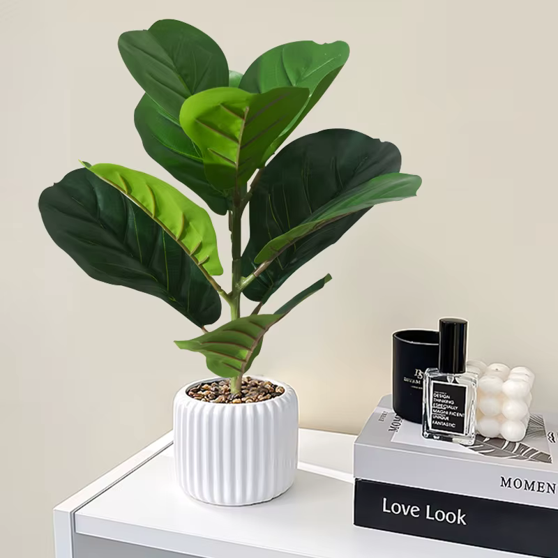 Faux arbre de Ficus artificiel de 38cm