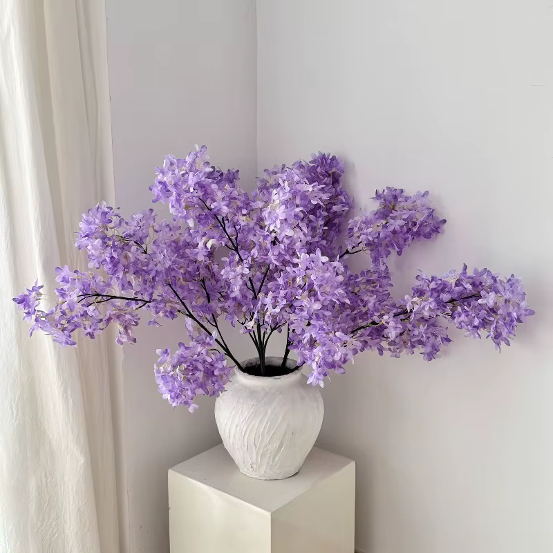 Ensemble de 5 fleurs lilas artificielles cryptées