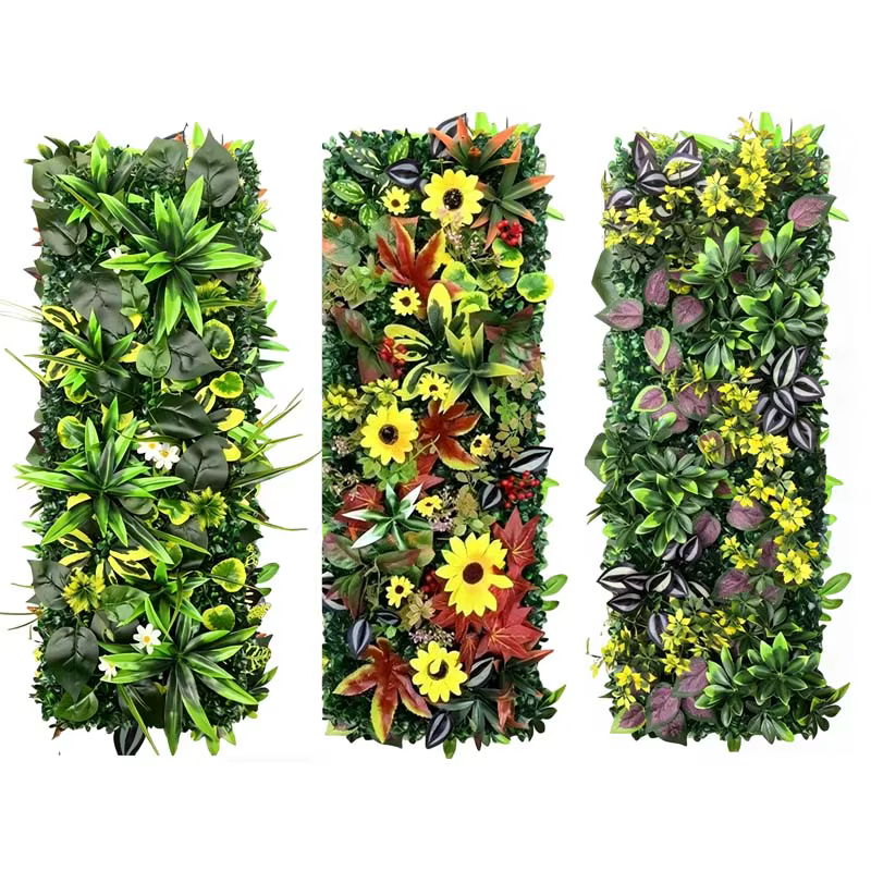 Panneaux muraux végétaux artificiels 75x25cm