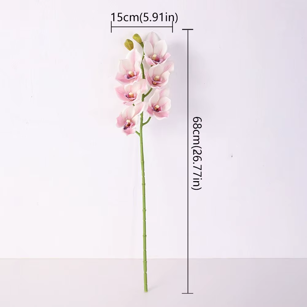 6 têtes d'orchidées artificielles Papilio