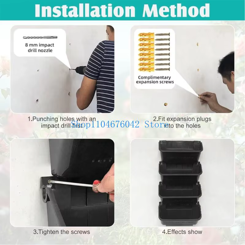 Ensemble de jardinières de jardin verticales modulaires pour plantes succulentes