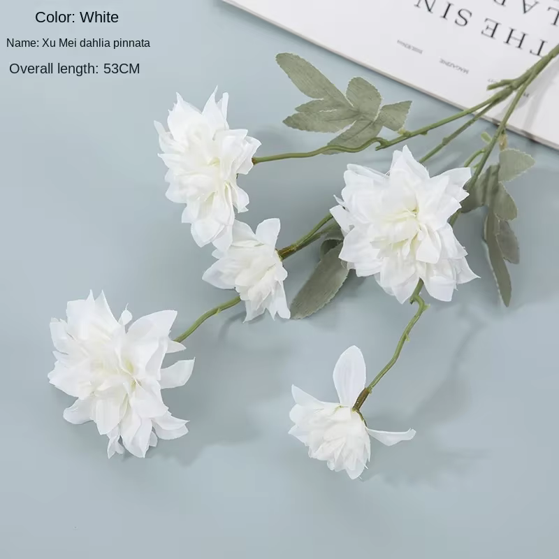 5 têtes de fleurs artificielles