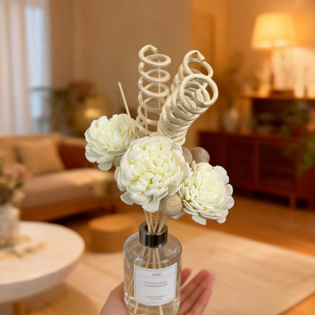 9 bâtonnets diffuseurs de parfum en rotin artificiel