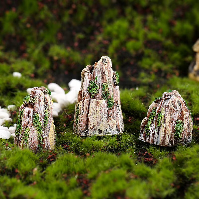 1 pièce Mini-ornements de montagne miniatures pour bonsaï
