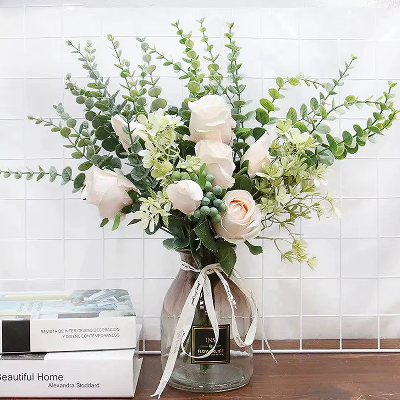 Plante artificielle bon marché Eucalyptu laisser offre spéciale pour noël maison mariage jardin décoration couronnes murales bricolage boîte-cadeau Scrapbook