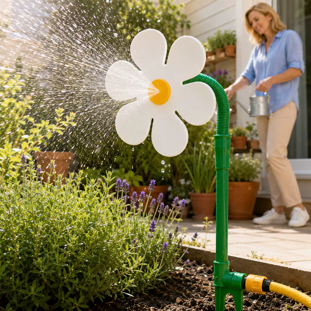 Arroseur de jardin en forme de tournesol dansant