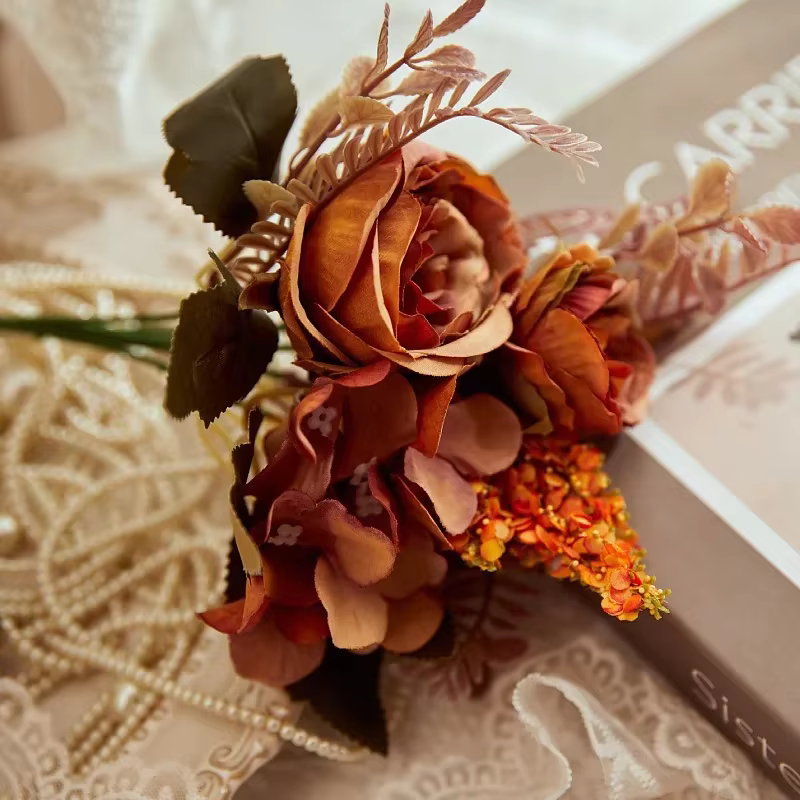Bouquet de pivoines artificielles pour la mariée