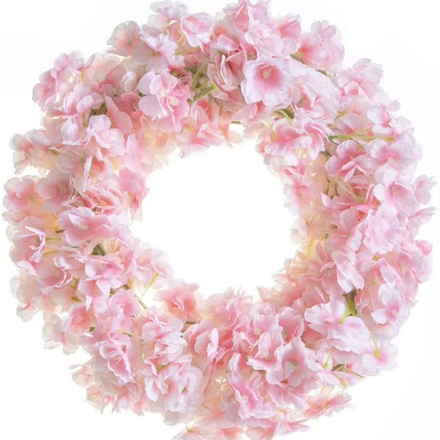 Guirlande de fleurs artificielles de cerisier pour mariage