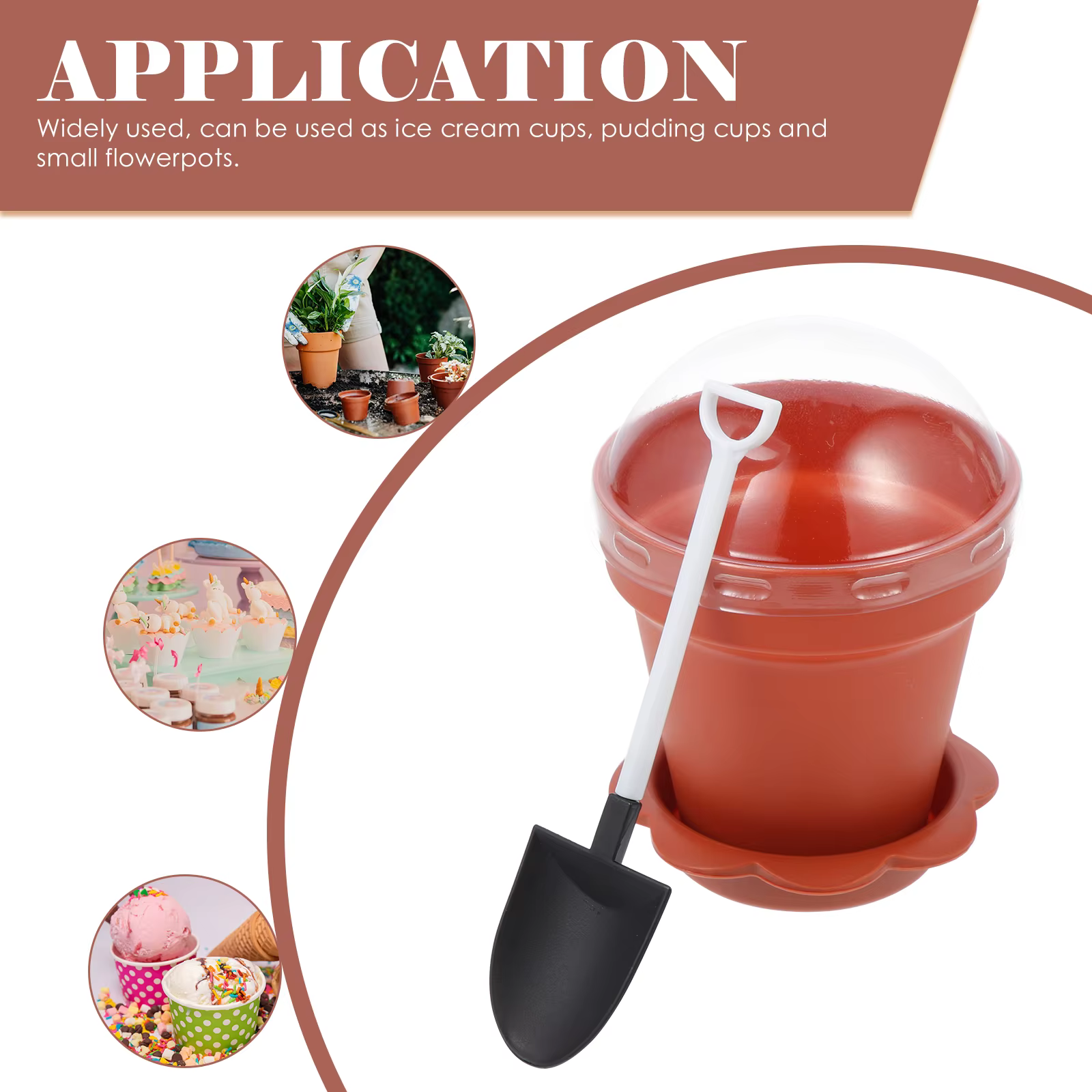 Pot de pépinière en plastique pour petits gâteaux