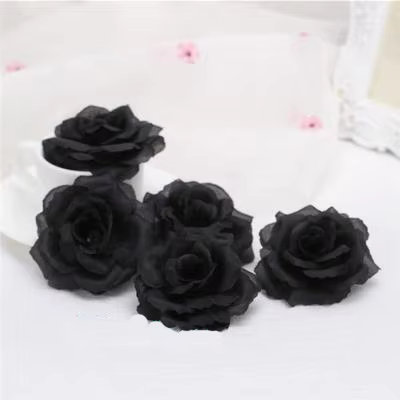 10 pièces 8 cm bordeaux artificielle Rose tête de fleur pour la décoration de mariage cadeau de saint valentin bricolage