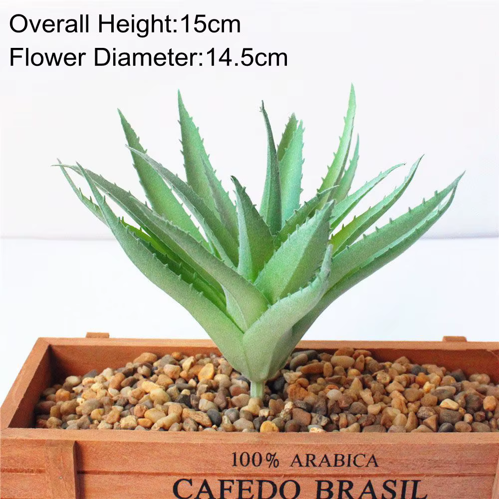 Plantes succulentes artificielles floquées vertes