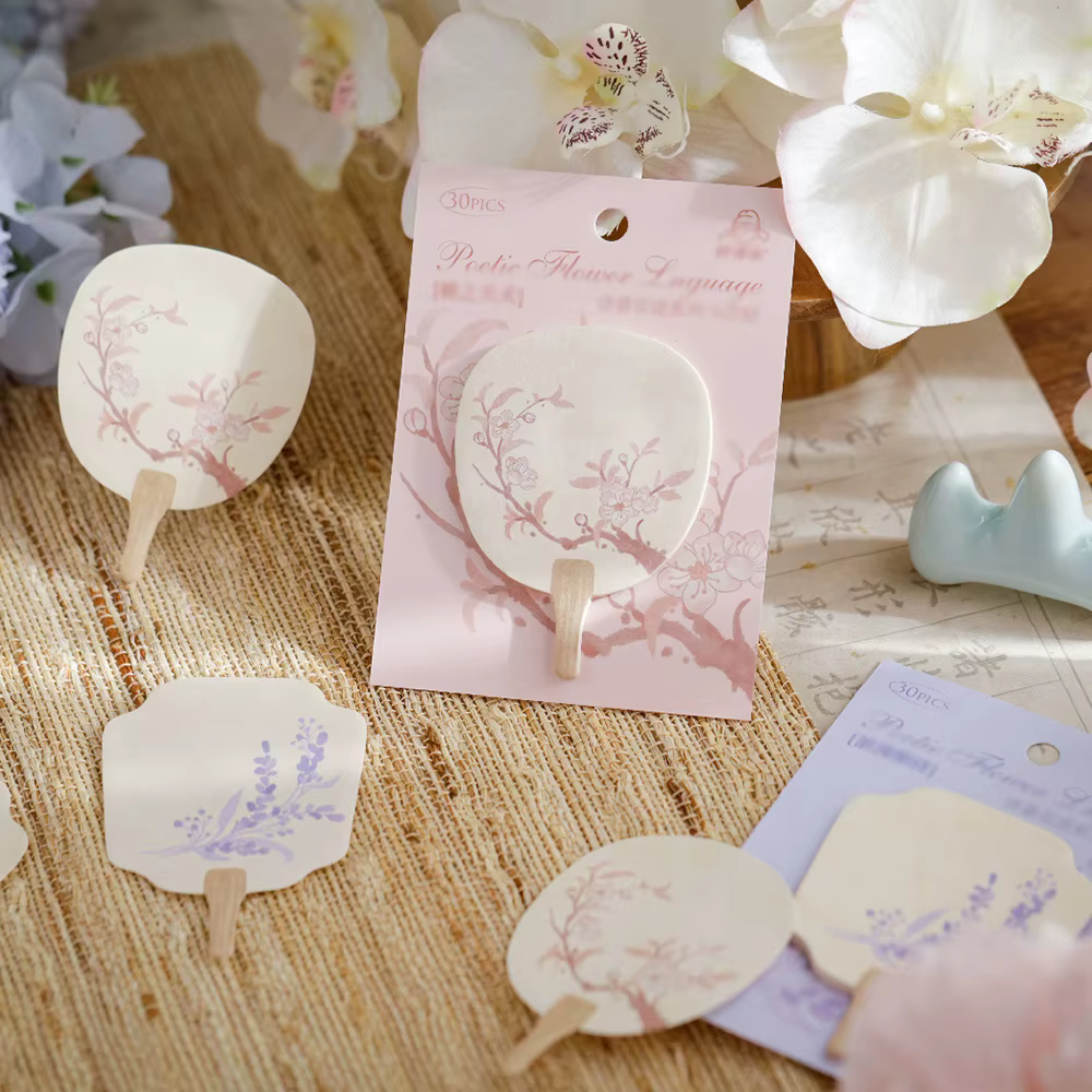 Notes autocollantes « Langage des fleurs » N fois réutilisables