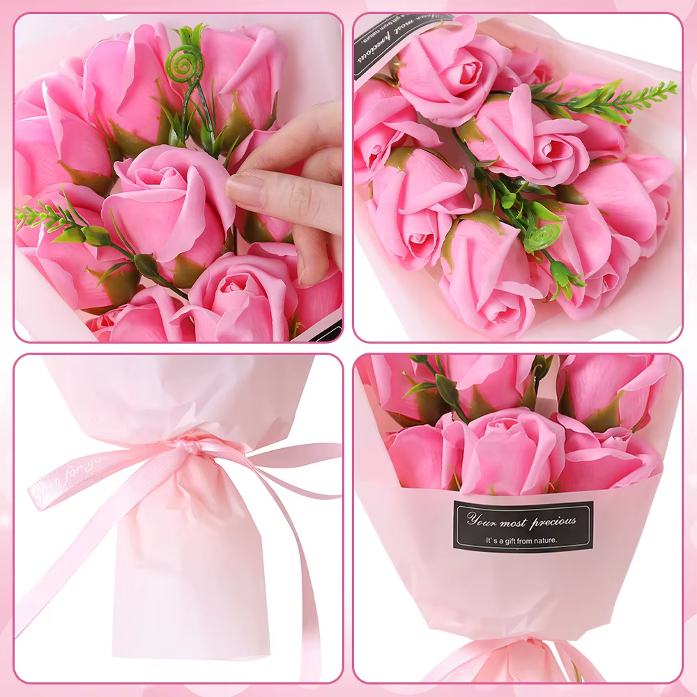 Bouquet de roses artificielles