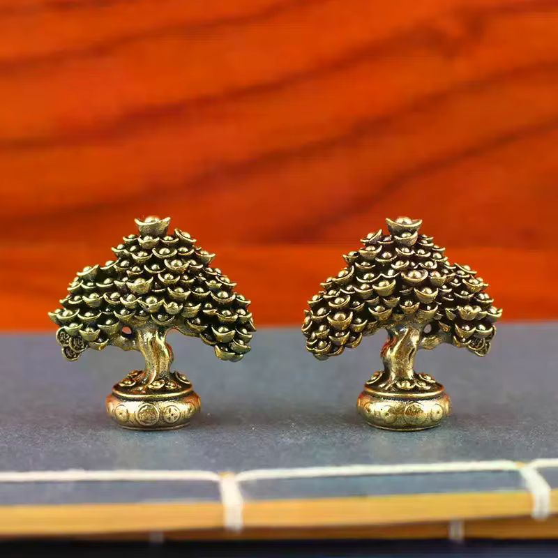 Ornements d'arbre de Fortune en laiton