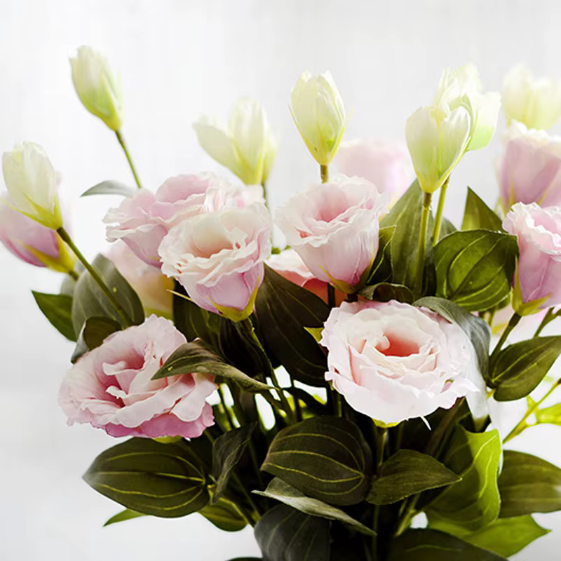 1 pièces 70 cm fleur artificielle en gros Trigeminal Eustoma