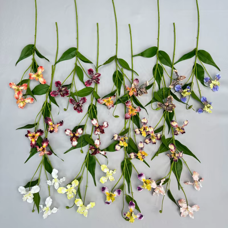 6 pièces de fleurs artificielles en soie