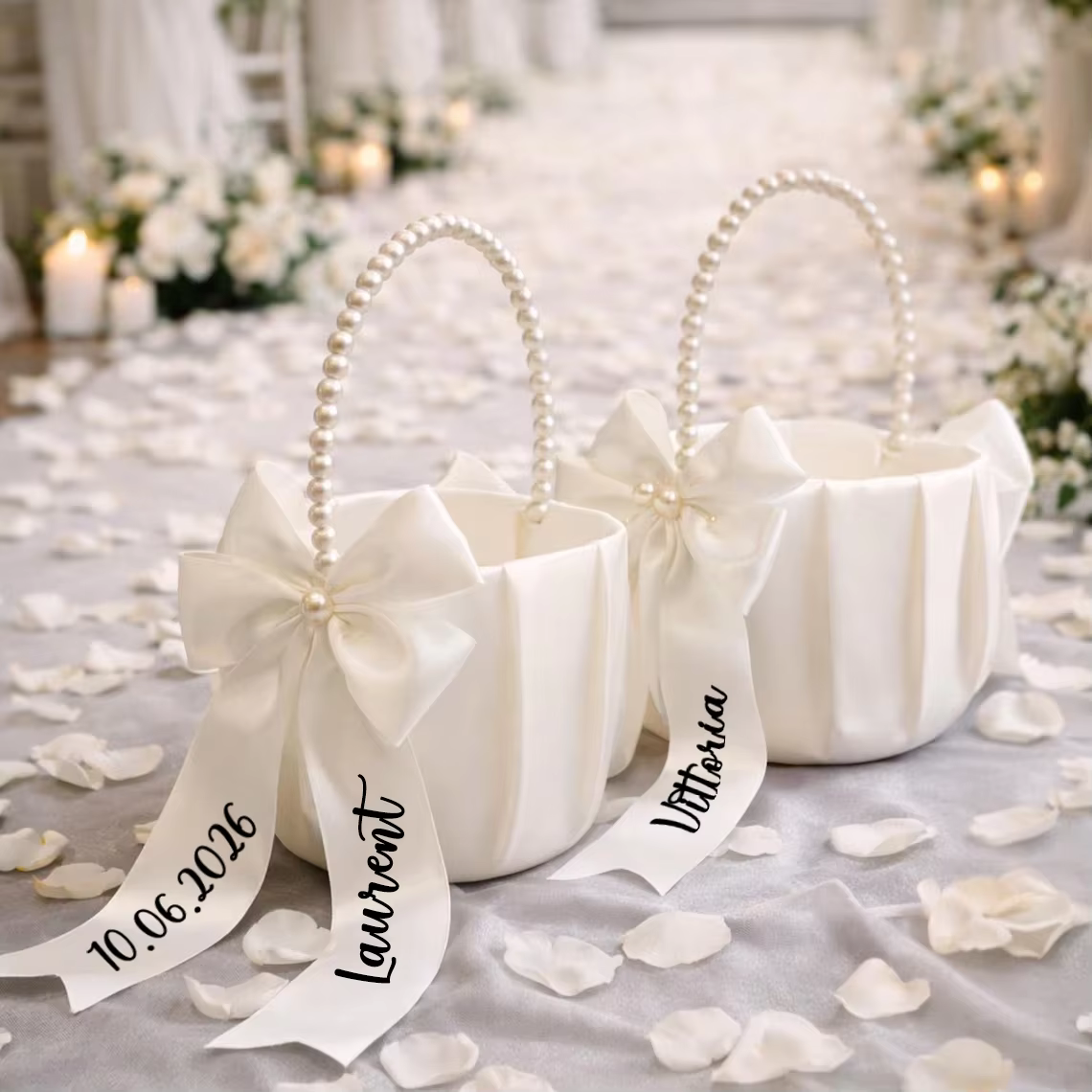 Panier à fleurs personnalisé pour demoiselle d'honneur