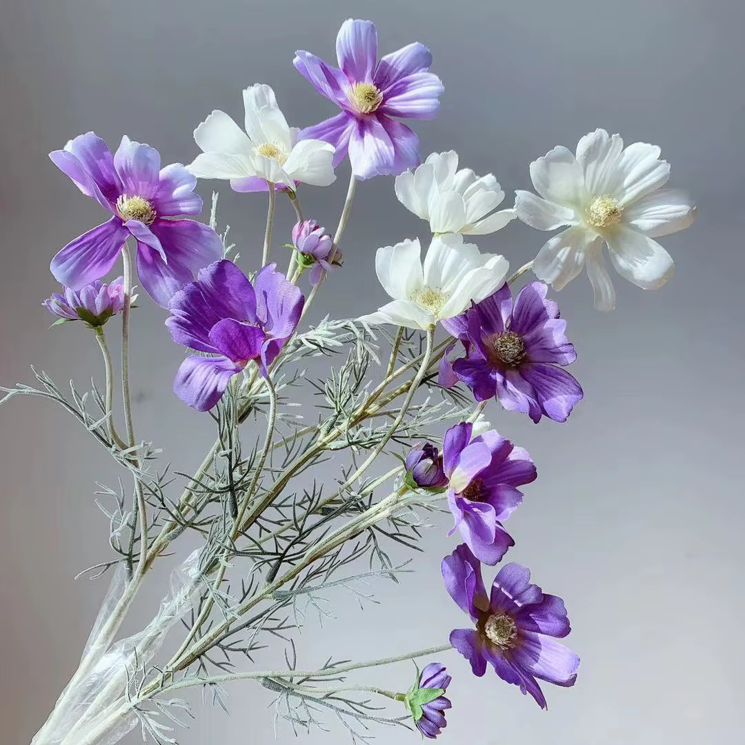 Camomiles fleur artificielle en soie 60cm marguerite blanche fausses fleurs chambre mariage maison décorations de Table fête bricolage Bouquet cadeaux 1 pièces
