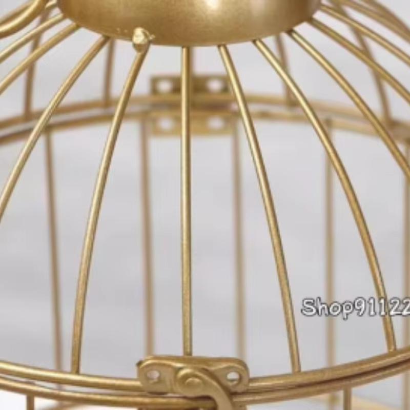 Cage à oiseaux en fer rétro européen