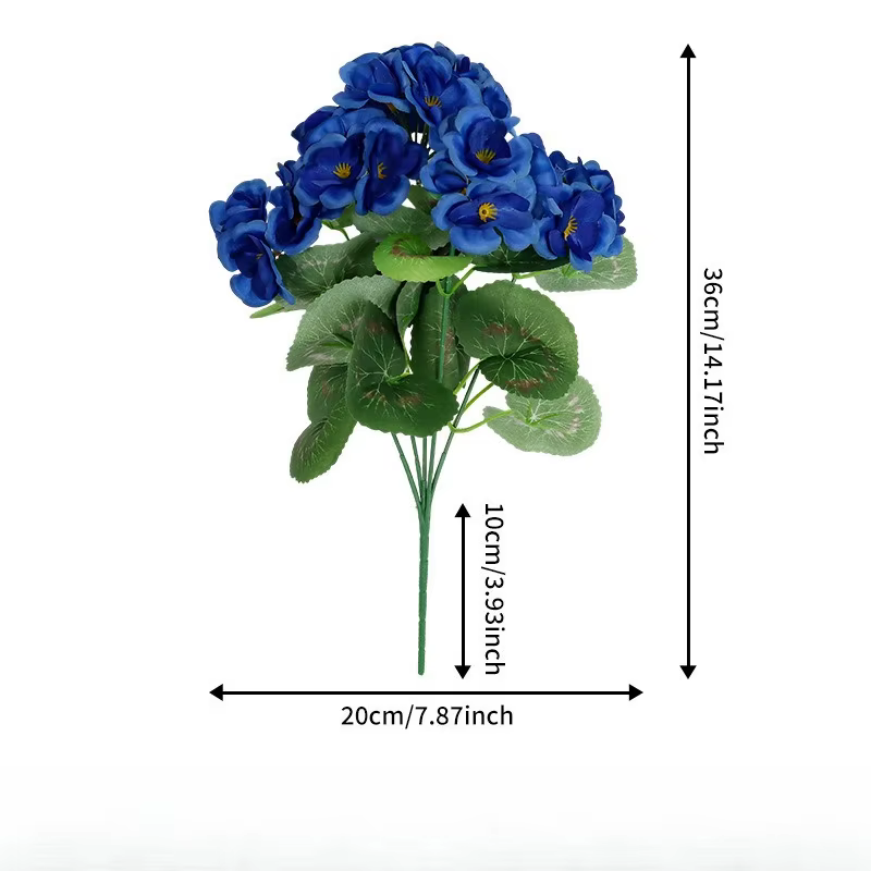 Lot de 10 fleurs artificielles en soie