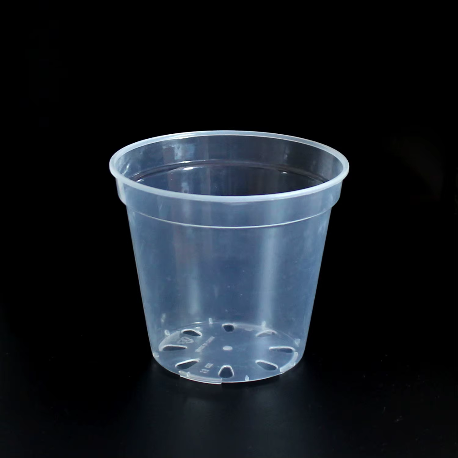 Pot rond transparent pour culture de fleurs