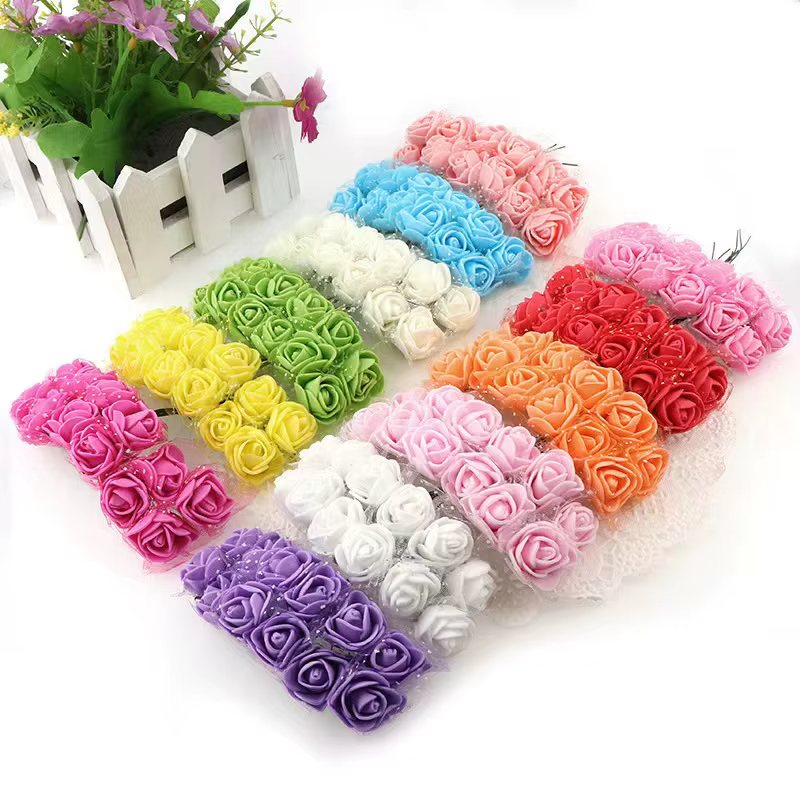 144 pièces mousse fleur artificielle multicolore mariage décor à la maison Scrapbooking