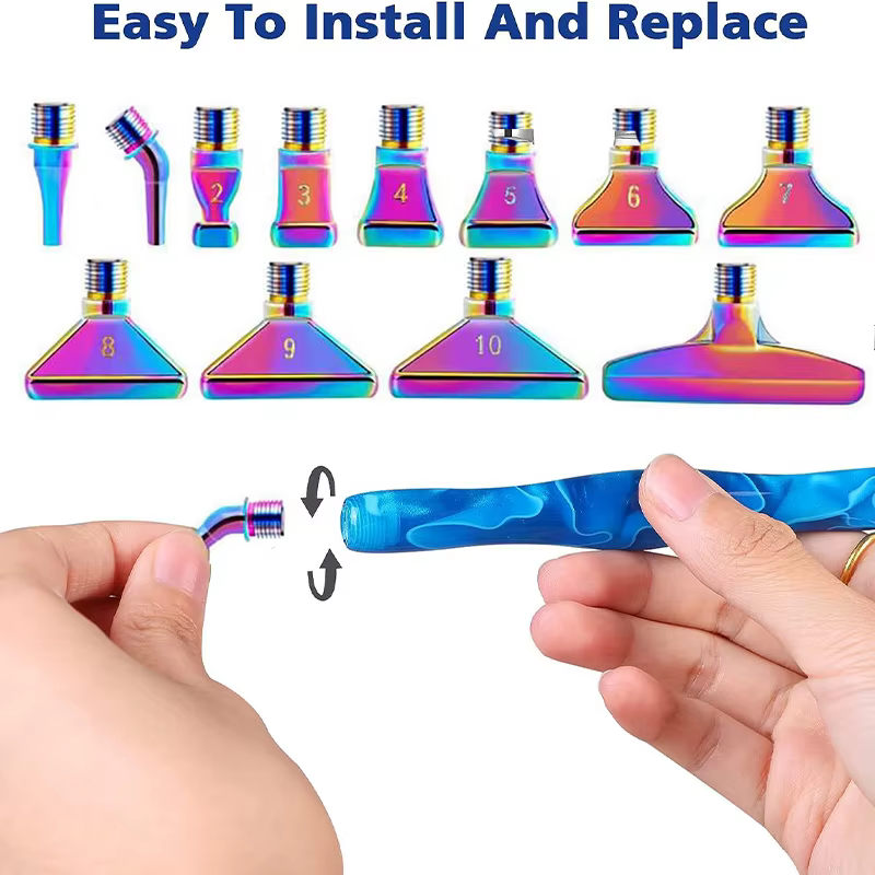 Kit d'accessoires pour stylo de peinture au diamant, 12 embouts métalliques filetés avec 6 pièces de cire à modeler, ensemble d'outils de dessin pour l'art et l'artisanat DIY