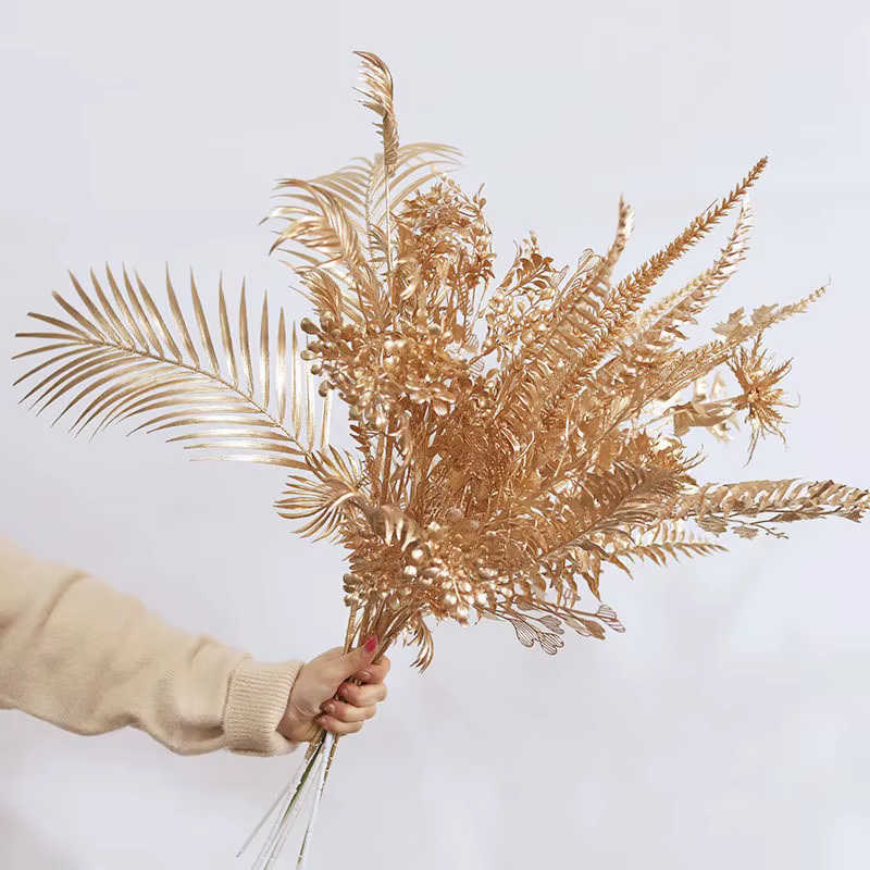 Plantes Artificielles Cuir oral elu Décoration De Noël