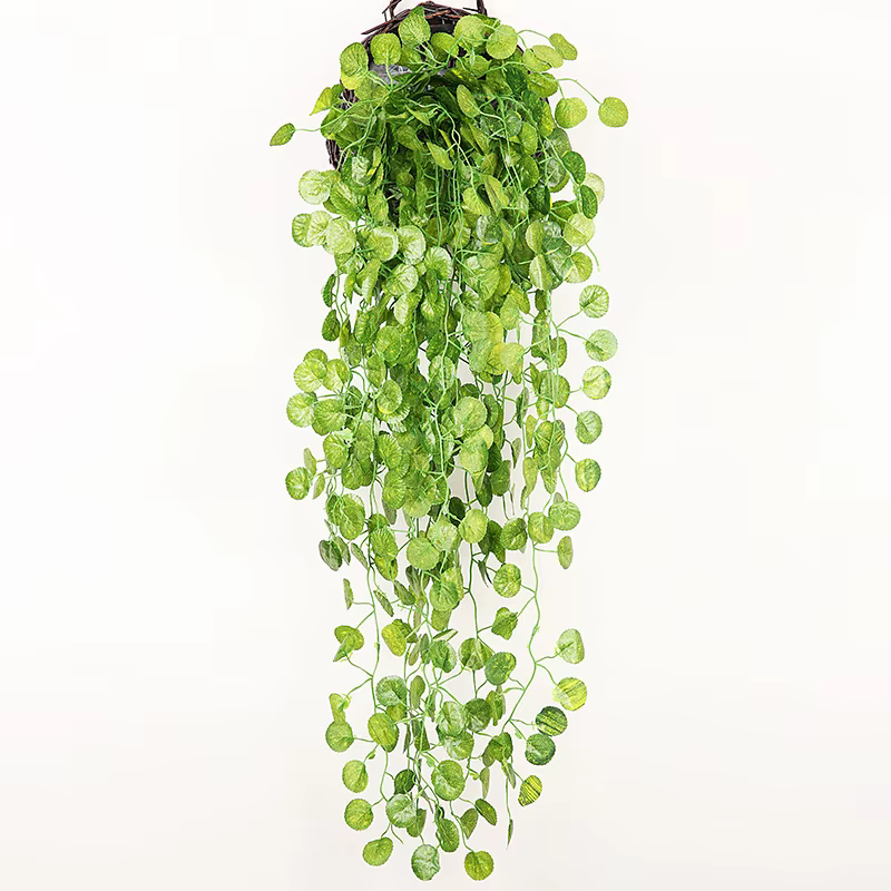 Plantes vertes artificielles suspendues