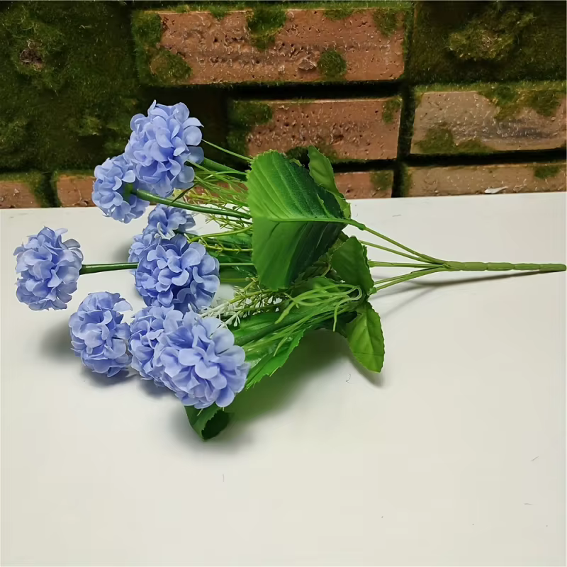 1pc 9 Fleurs Artificielles Pivoine Rose Grand Bouquet