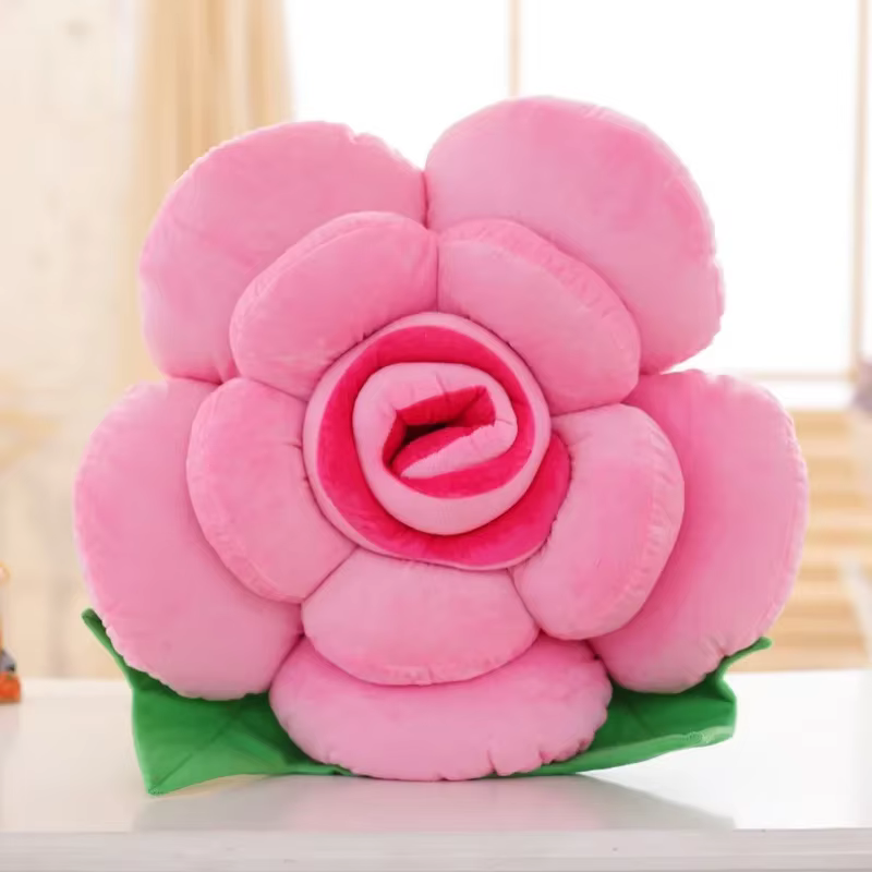 Grand coussin de canapé en forme de Rose, jouet en peluche, décoration intérieure de voiture, fourniture de fête de mariage, fleur, décoration de maison, oreiller doux au toucher