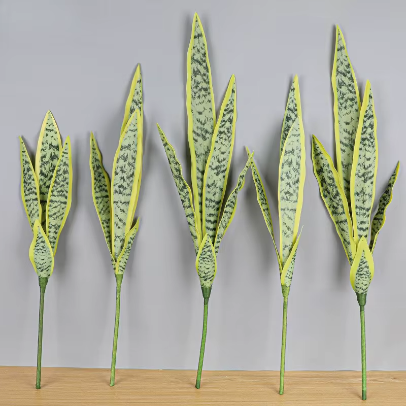 Simulé Hupilan bord jaune Agave succulente bonsaï fausse fleur simulée feuille Gladiolus