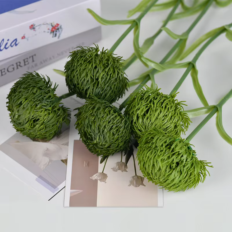 Plante artificielle Dianthus vert de 59 cm pour centre de table