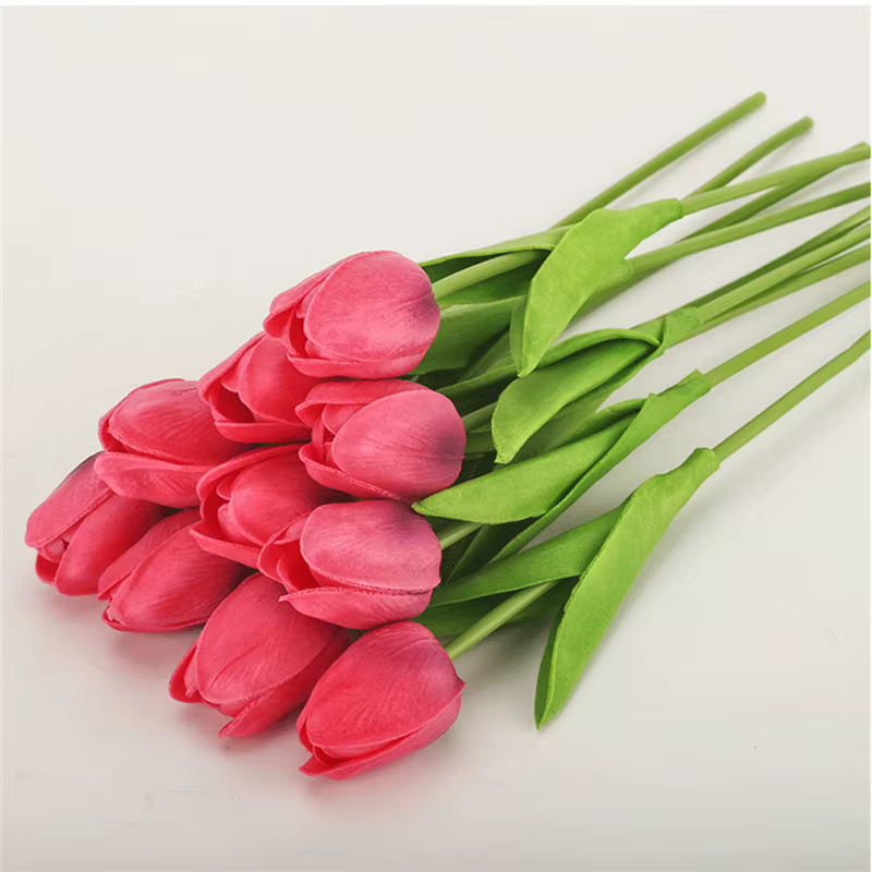 Bouquet de Tulipes Artificielles en PU pour la Décoration de la Maison