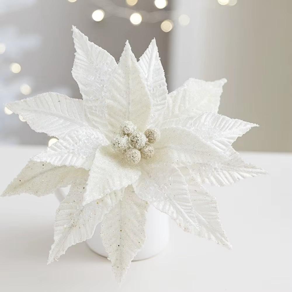 Fleur de noël luxueuse en Faux velours