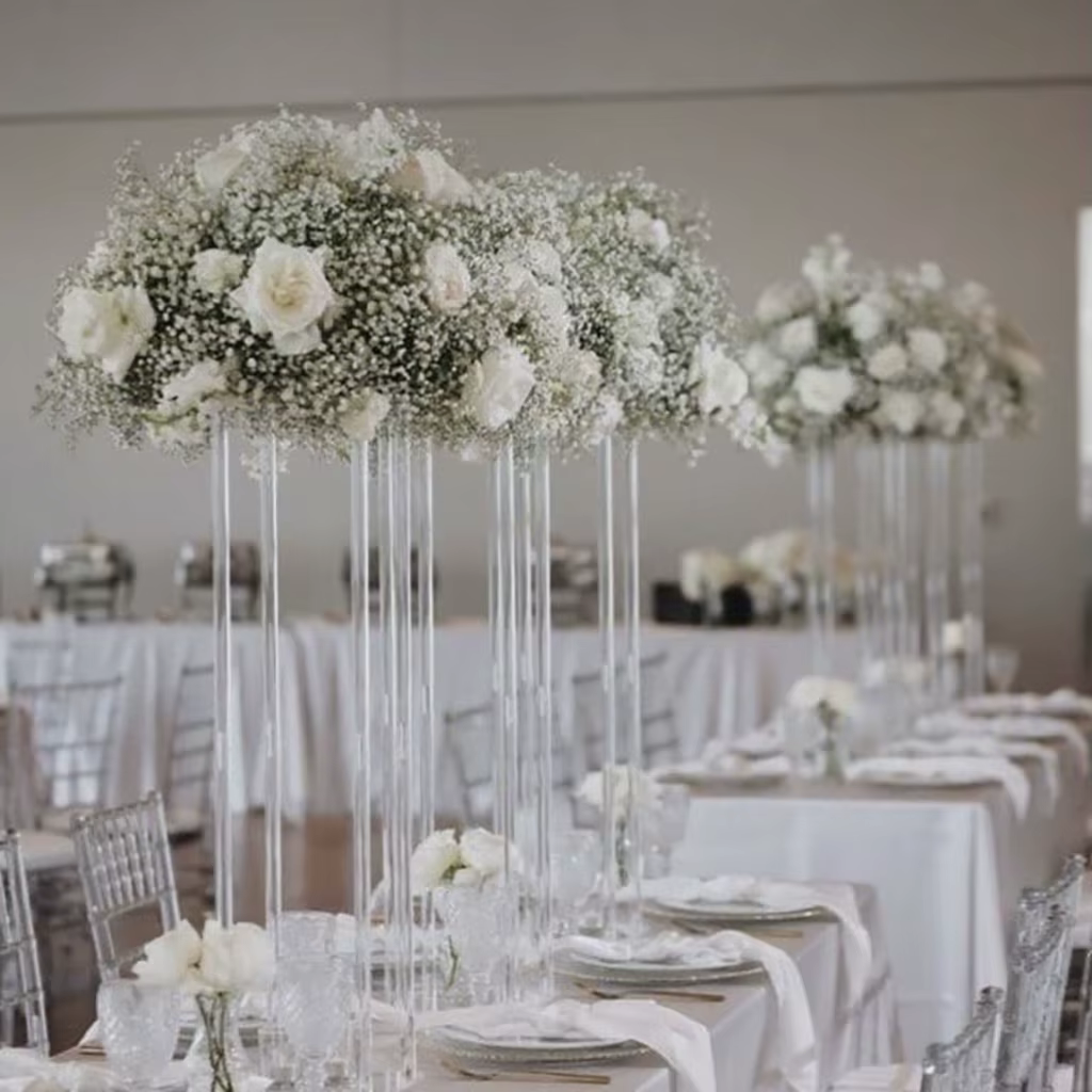Boule de fleurs de gypsophile artificielle pour la décoration de scène de mariage