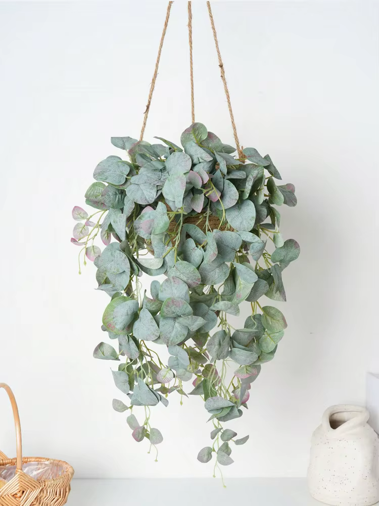 Plantes artificielles en rotin d'eucalyptus
