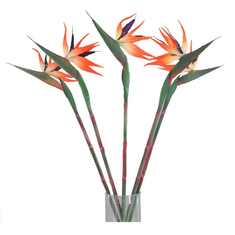 Fleur artificielle d'oiseau de paradis pour la décoration de mariage