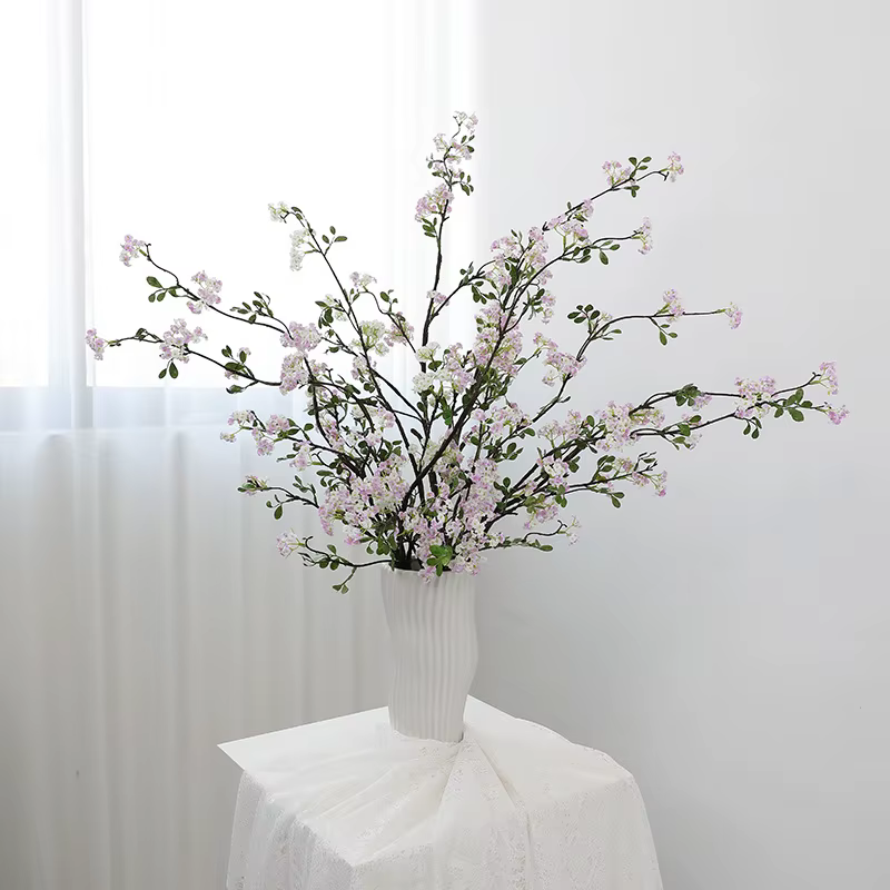 5 pièces de fleurs artificielles en soie