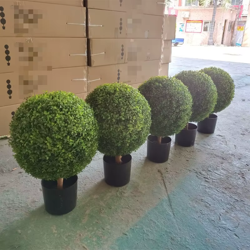 Simulation d'arbre à boules d'herbe de feuille de bayberry