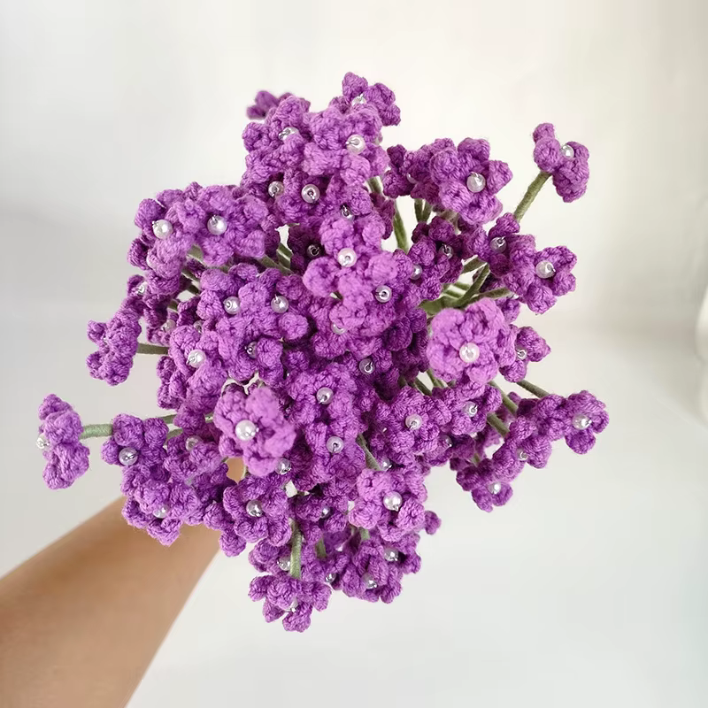 Nouveau bouquet de fleurs en fil tissé à la main