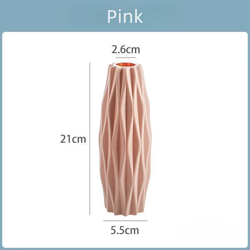 Vase en plastique découpé au diamant – Pot en céramique imitation incassable pour la décoration de la maison