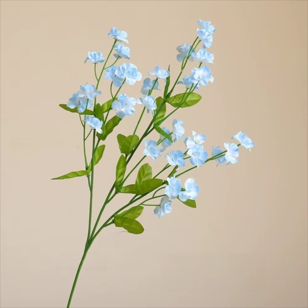 Nouvelles fleurs artificielles de myosotis à longue tige de 47 cm