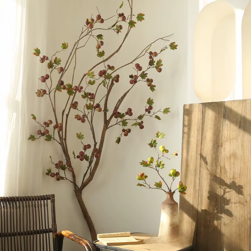 Plante verte artificielle en plastique