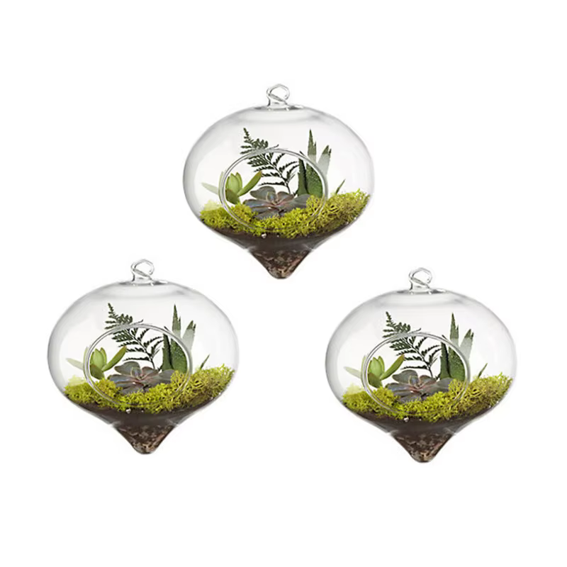 Vase à Boules de Verre de 11x9cm pour Décoration de Mariage
