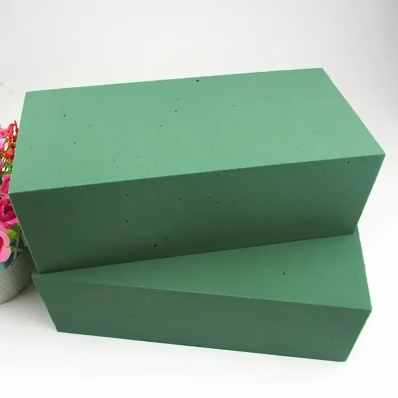 Mousse florale verte carrée pour arrangements floraux