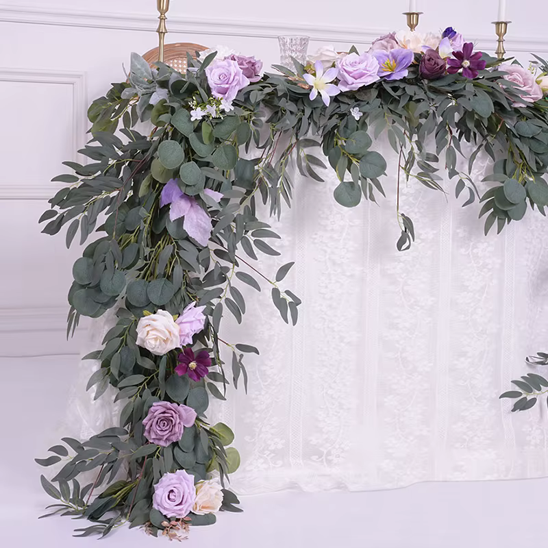 Série violette avec verdure