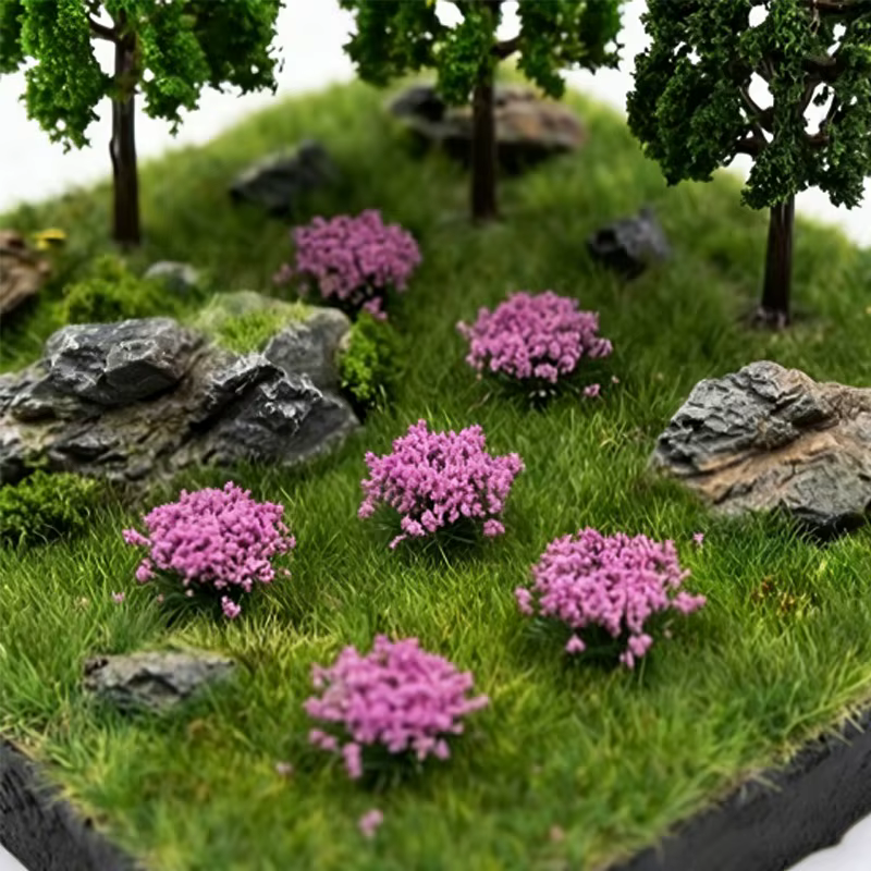 6 mini-clusters de fleurs pour micro-paysages